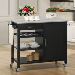Wildon Home ® Kitchen Island with Butcher Block Top ...