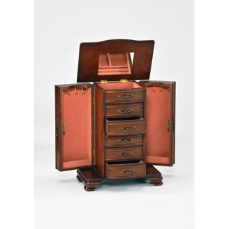 15" Table Top Jewelry Armoire with Mirror by Wildon Home