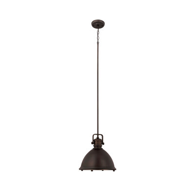 1 Light Mini Pendant Finish: Burnished Bronze, Size: 56.25
