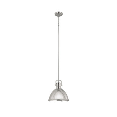 1 Light Mini Pendant Finish: Polished Nickel, Size: 56.25