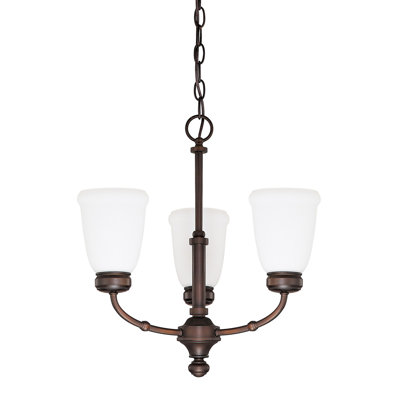 Flynn 3 Light Chandelier Finish: Burnished Bronze