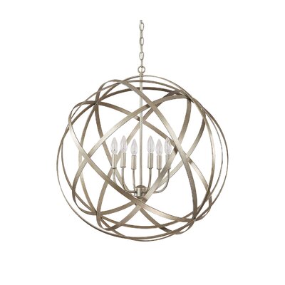 Axis 6 Light Globe Pendant Finish: Winter Gold