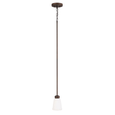 Flynn 1 Light Mini Pendant Finish: Burnished Bronze