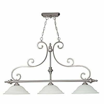 Chandler 3 Light Kitchen Island Pendant Finish: Matte Nickel