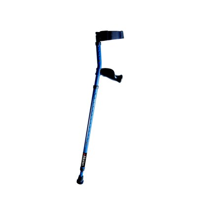 2 Piece In-Motion Pro Short Ergonomic Forearm Crutch Color: Metallic Blue image