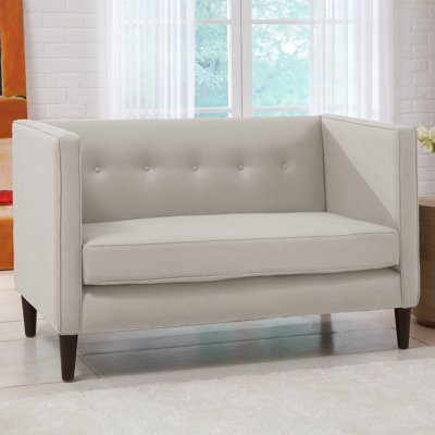 Skyline Furniture 3306LNNTLC Linen 5 Button Chaise Loveseat Upholstery