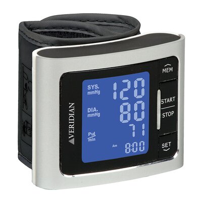 Digital Wrist Blood Pressure Monitor Color: Silver image