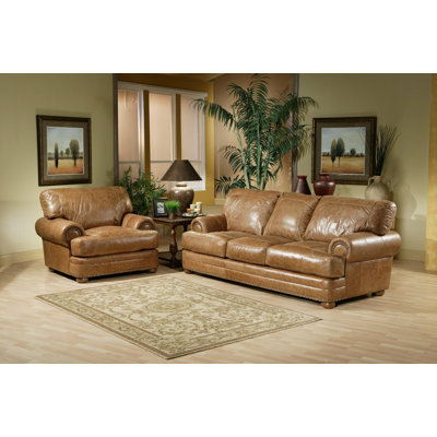 Omnia Leather HOU-LRS Houston Leather Living Room Set