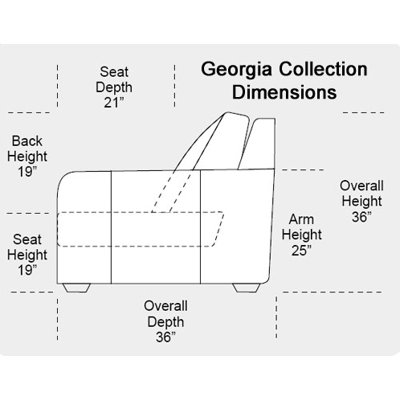 Omnia Furniture GEO-FS Georgia Full Leather Sleeper Sofa