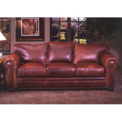 Omnia Leather MON-3LRS Monte Carlo Leather 3 Seat Sofa Living Room Set