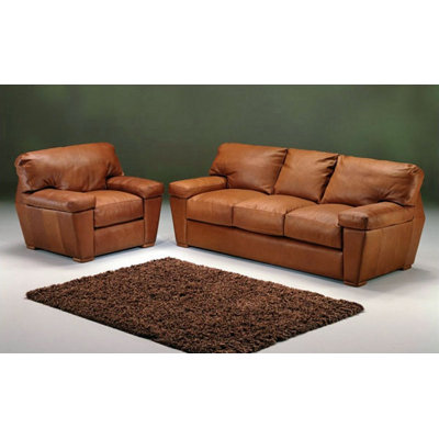 Omnia Furniture PRE-3S Prescott Leather Sofa