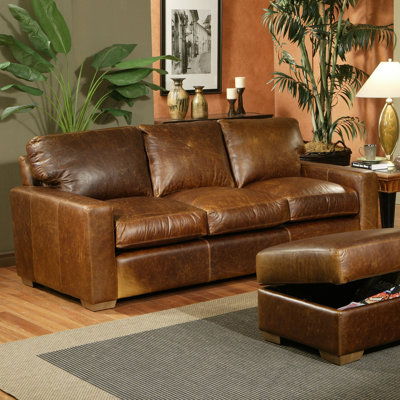 Omnia Furniture City Craft 3 Seat Sofa City Craft Leather Sofa