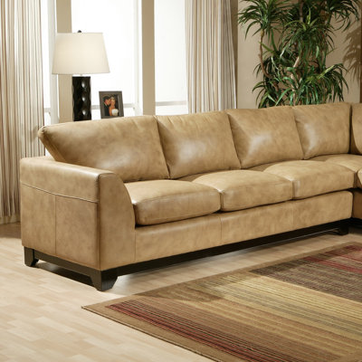 Omnia Furniture CIT-4S City Sleek Leather Sofa