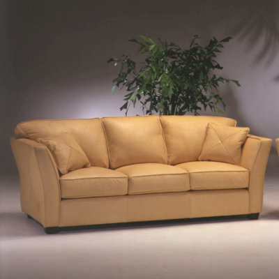 Omnia Furniture MAN-3S Manhattan Leather Sofa