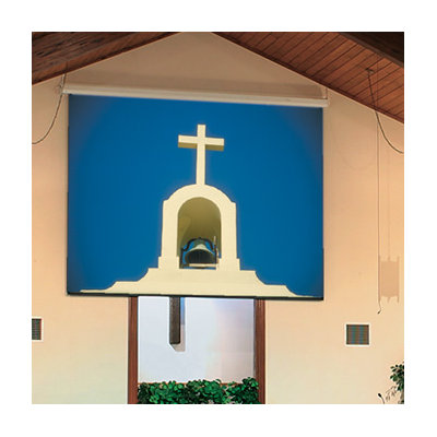 See Targa Matte White Electric Projection Screen Viewing Area: 96 H x 96 W More Images