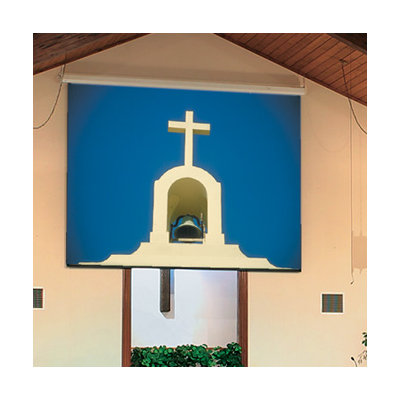 See Targa ClearSound White Weave Electric Projection Screen with Low Voltage Motor Size/Format: 110 diagonal / 16:9 More Images