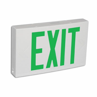 Contractor Grade Thermo Plastic Green LED Exit Sign