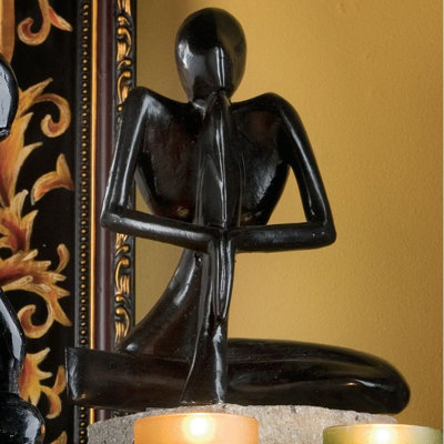 Authentic Foundry Iron Balinese Yogi Meditation Figurine Authentic Foundry Iron Balinese Yogi Meditation Figurine