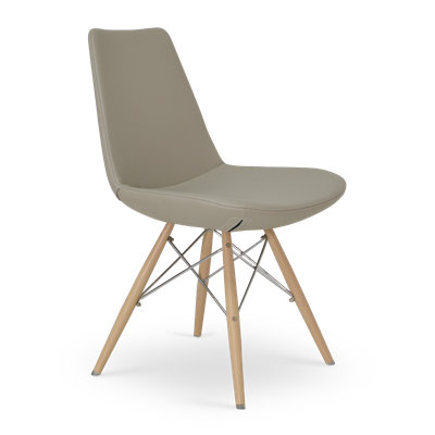 Eiffel MW Wood Side Chair Upholstery: Chestnut PPM Leatherette