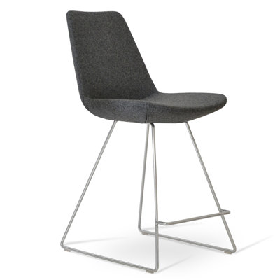 Eiffel 29 inch Bar Stool Upholstery: White Leatherette