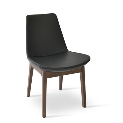 Eiffel Side Chair Finish: Wenge, Upholstery: Bone Leatherette