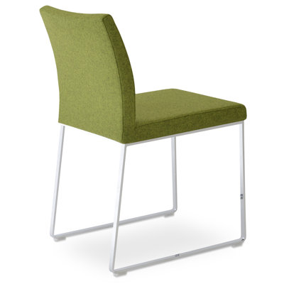 Aria Side Chair Upholstery: Leatherette - PPM - Silver