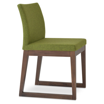 Aria Side Chair Upholstery: Camira Wool - Forest Green