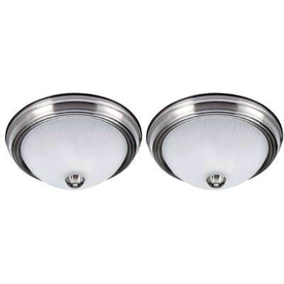 1 Light Flush Mount (Set of 2) Finish: Oil Rubbed Bronze