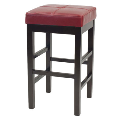 Valencia 27 inch Bar Stool Upholstery: Red