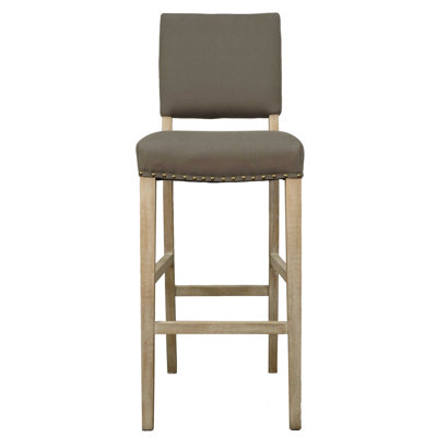 Arthur 30 inch Bar Stool with Cushion Upholstery: Caf? Mocha