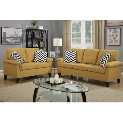 Zipcode Design ZPCD2848 Carli 2 Piece Sofa and Loveseat Set Upholstery