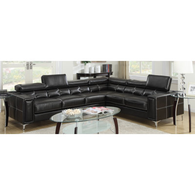 Poundex F7249 Bobkona Claxton Sectional Upholstery