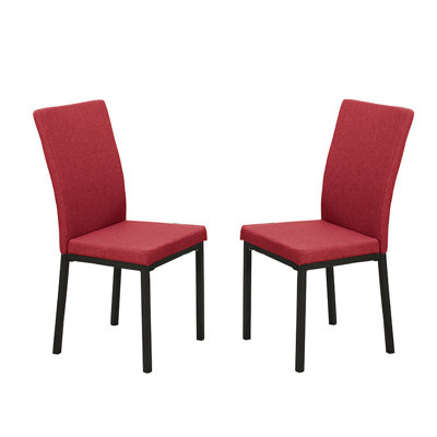 Bobkona Kasen Parsons Chair Upholstery: Red