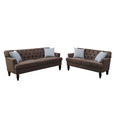 Poundex F6942 Bobkona Fostord Sofa Set Upholstery