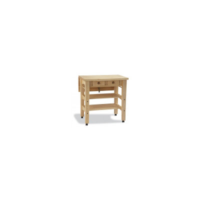 Arts and Crafts Kitchen Island with Butcher Block Top