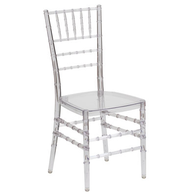 Flash Elegance Stacking Chiavari Chair (Set of 4) Finish: Crystal Ice Resin image