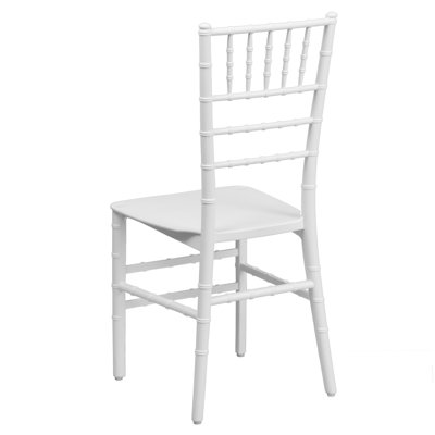 Flash Elegance Stacking Chiavari Chair (Set of 4) Finish: White Resin image