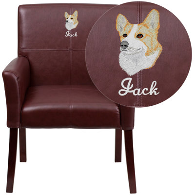 Personalized Leather Executive Reception Chair image