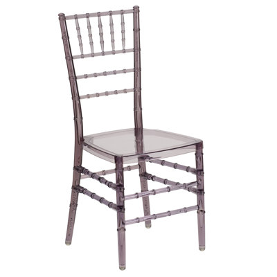 Flash Elegance Stacking Chiavari Chair (Set of 4) Finish: Crystal Smoke Resin image