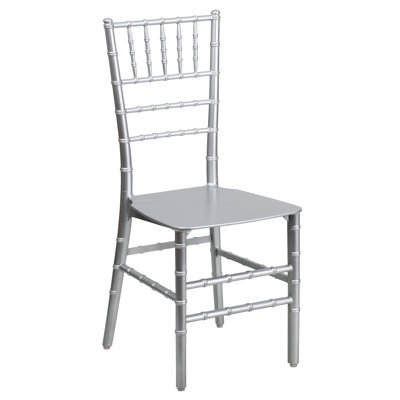 Flash Elegance Stacking Chiavari Chair (Set of 4) Finish: Silver Resin image