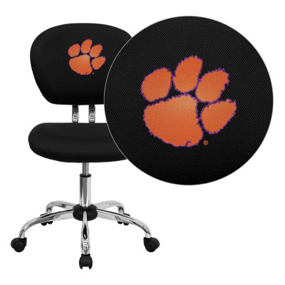 NCAA Embroidered Mid-Back Mesh Task Chair NCAA Team: Clemson Arms: Not Included image