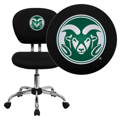 NCAA Embroidered Mid-Back Mesh Task Chair NCAA Team: Colorado State Arms: Not Included image