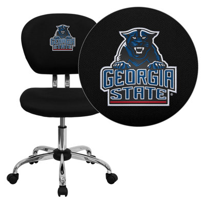 NCAA Embroidered Mid-Back Mesh Task Chair NCAA Team: Georgia State University Panthers Arms: Not Included image