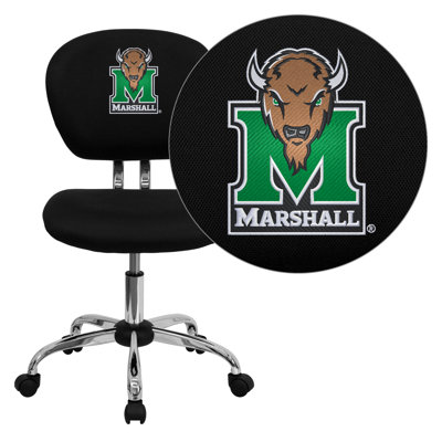NCAA Embroidered Mid-Back Mesh Task Chair NCAA Team: Marshall Arms: Not Included image