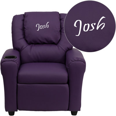 Personalized Kids Recliner Upholstery Type - Color: Vinyl - Purple image