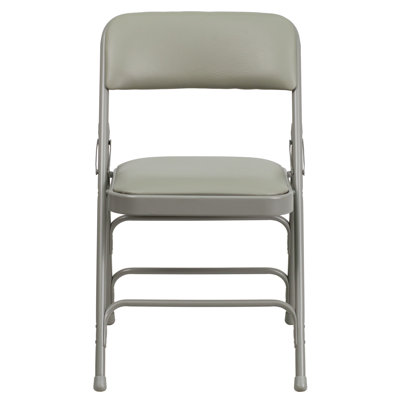 Hercules Series Personalized Vinyl Upholstered Metal Folding Chair image