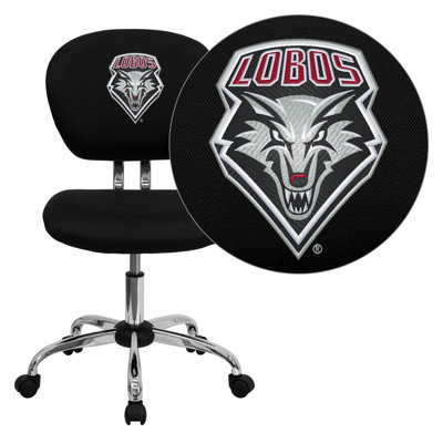 NCAA Embroidered Mid-Back Mesh Task Chair NCAA Team: New Mexico Arms: Not Included image