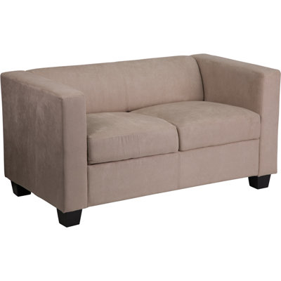 Y-H901-2-MIC-BN-GG FFC3568 Flash Furniture Prestige Series Modular Loveseat