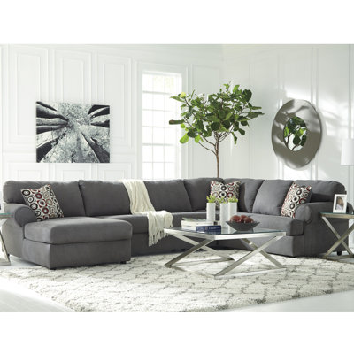 Flash Furniture FSD-6499SEC-3RAFS-STL-GG Jayceon Reversible Sectional Upholstery