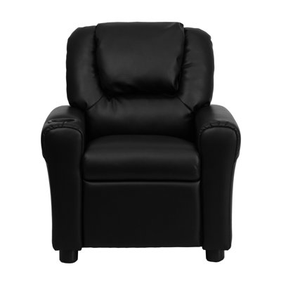 Personalized Kids Recliner Upholstery Type - Color: Leather - Black image